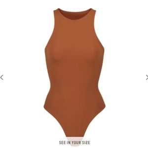 FITS EVERYBODY HIGH NECK BODYSUIT in COPPER (XS)